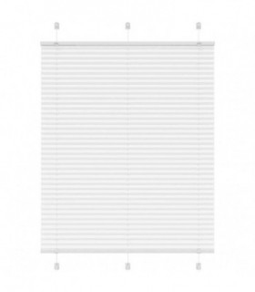 vidaXL Pleated Blind White 105x150 cm Fabric Width 104.4 cm Polyester