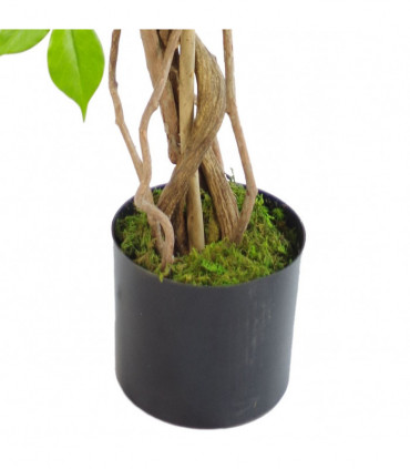 110cm Artificial Purple Blossom Tree with Gold Metal Planter