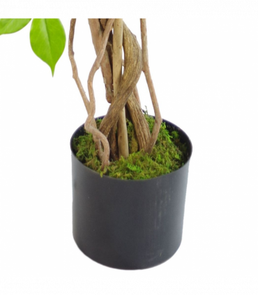 110cm Artificial Purple Wisteria Tree with Silver Metal Planter