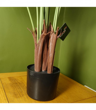 Artificial Areca Palm Tree 110cm Large Green Potted in Black Pot Home Decor