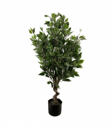 110cm Leaf Realistic Artificial Ficus Tree / Plant Copper Planter