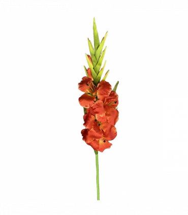 115cm Artificial Orange Gladioli Stem