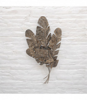 116CM METAL WALL DECOR Feathers