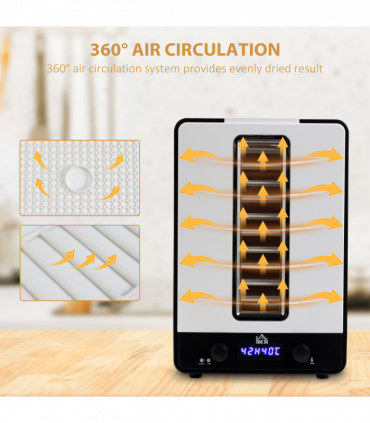 Food Dehydrator 11Tier White 26cm x 39cm x 38cm 550W Food Dryer Machine