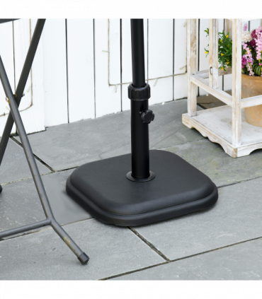 11kg Concrete Garden Parasol Base, Square Outdoor Table Umbrella Stand Holder