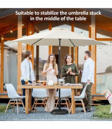 11kg Concrete Garden Parasol Base, Square Outdoor Table Umbrella Stand Holder