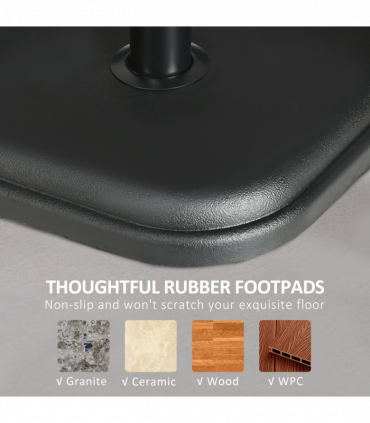 11kg Concrete Garden Parasol Base, Square Outdoor Table Umbrella Stand Holder