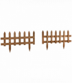 Wooden Border Fences Brown 60cm x 1cm x 34cm 12 Pack Garden Fixed Picket Fence