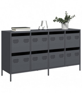 vidaXL Sideboard Anthracite 135x39x73.5 cm Cold-rolled Steel