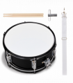12 x 5.5 inches Professional Marching Snare Drum & Drum Stick & Strap & Wrench Kit Black