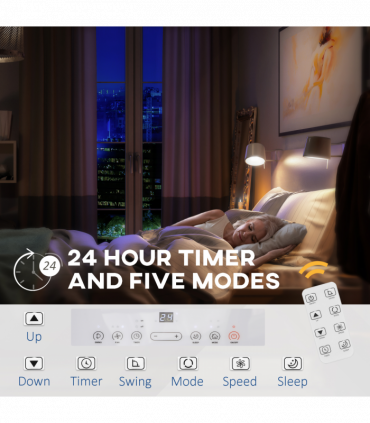 12,000 BTU Portable Air Conditioner Unit with Remote, 24H Timer, 25m