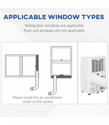 12,000 BTU Portable Air Conditioner Unit with Remote, 24H Timer, 25m