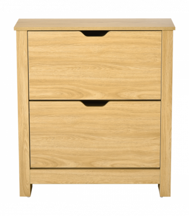 Shoe Storage Cabinet Brown Oak Tone Finish 12 Pairs 80H x 72L x 26Dcm