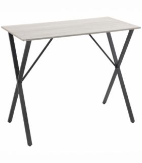 120 cm Rectangular Breakfast Bar Table for 4 People, Steel Legs, White