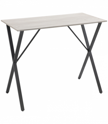 120 cm Rectangular Breakfast Bar Table for 4 People, Steel Legs, White