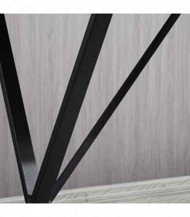 120 cm Rectangular Breakfast Bar Table for 4 People, Steel Legs, White