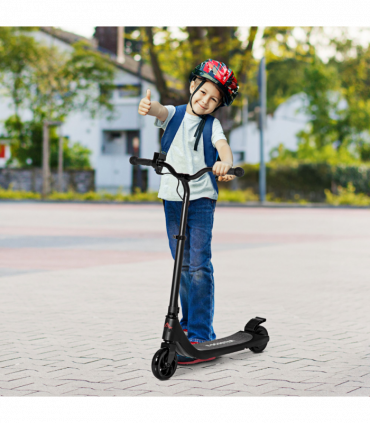 120W Electric Scooter w/ Battery Level Display, Rear Break - Black HOMCOM