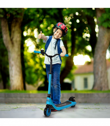 120W Electric Scooter w/ Battery Level Display, Rear Break - Blue HOMCOM