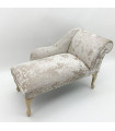 120X46X57CM CREAM MINI CHAISE LONGUE