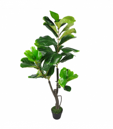 Large Artificial Fiddle Fig Tree 120cm (4ft) Green Botanically Accurate