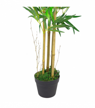 120cm (4ft) Natural Look Artificial Bamboo Plants Trees with Gold Metal Planter