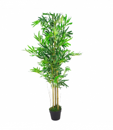 120cm (4ft) Natural Look Artificial Bamboo Plants Trees with Gold Metal Planter