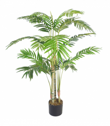 120cm (4ft) Premium Artificial Areca Palm with pot with Copper Metal Planter