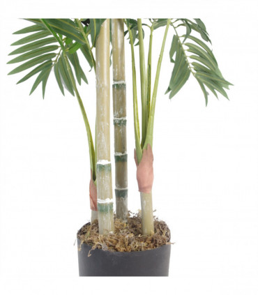 120cm (4ft) Premium Artificial Areca Palm with pot with Silver Metal Planter