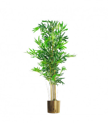 120cm (4ft) Realistic Artificial Bamboo Plants Trees with Gold Metal Planter