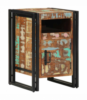vidaXL Bedside Cabinet 40x40x59 cm Solid Wood Reclaimed