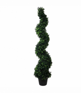 120cm Artificial Natural Boxwood Spiral Topiary