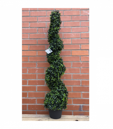 120cm Artificial Natural Boxwood Spiral Topiary