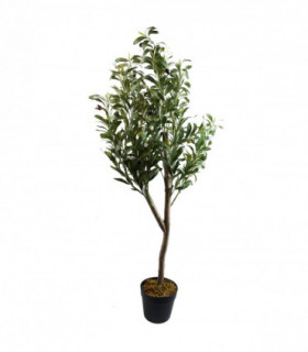 120cm Artificial Natural Look Olive Tree with Wooden Trunk