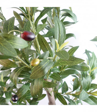120cm Artificial Natural Look Olive Tree with Wooden Trunk