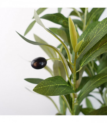 120cm Artificial Natural Look Olive Tree with Wooden Trunk