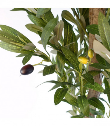 120cm Artificial Natural Look Olive Tree with Wooden Trunk