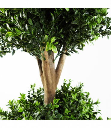 120cm Buxus Triple Ball Artificial Tree UV Resistant Outdoor Topiary