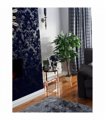 120cm Large Artificial Mango Tree Plant with Metal Planter