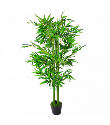 120cm Leaf Design UK Realistic Artificial Bamboo Plants / Trees Green