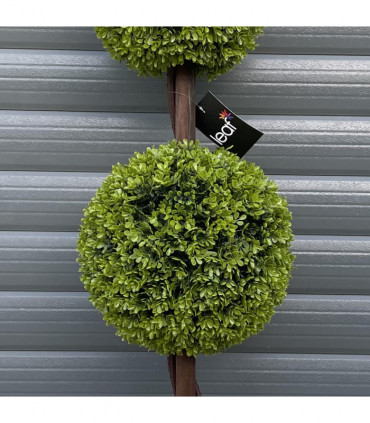120cm Pair of Green Triple Ball Topiary Trees