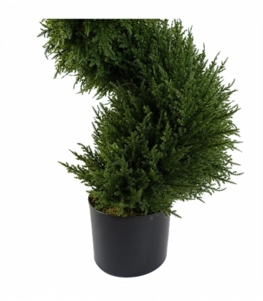 120cm Spiral Cypress Tree Artificial Topiary Green Plastic Dense Bushy Foliage