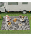121x182cm Reversible Outdoor Rug Portable Plastic Straw RV  Outsunny
