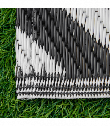 121x182cm Reversible Outdoor Rug Portable Plastic Straw RV  Outsunny