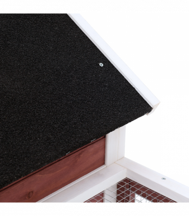 Rabbit Hutch Cage Bunny House Wooden Habitat Pet Small Animal w/ Tray Ramp