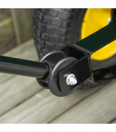 Garden Cart Green 118cm x 58cm x 102cm Powder Coated Steel Heavy-Duty Plastic