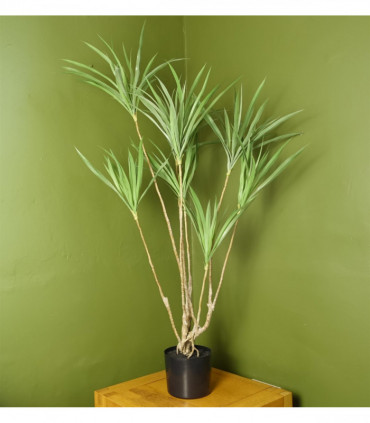 Artificial Natural Look Green 125cm Dragon Plant Dracaena Tree Plastic Leaves