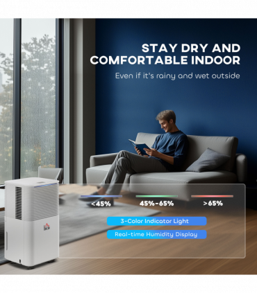 12L/Day 2000ML Portable Quiet Dehumidifier 3 Modes Home,