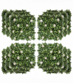 12PCS Artificial Boxwood Panel Faux Rhododendron Greenery Backdrop 50x50cm
