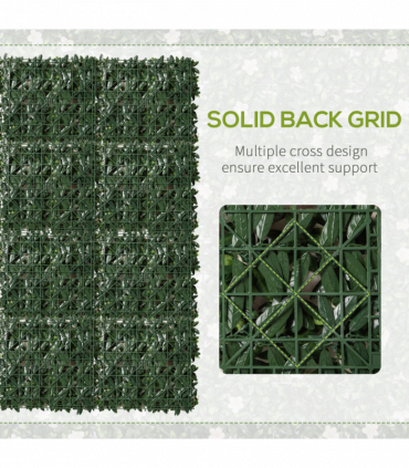 12PCS Artificial Boxwood Panel Faux Rhododendron Greenery Backdrop 50x50cm