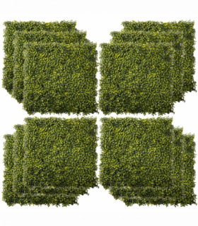 Artificial Boxwood Wall Panels Green 50cm x 50cm x 5cm 12PCS Grass Privacy Fence